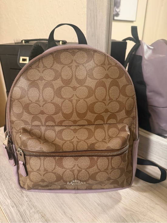 Coach Handbags - Coach Mini Backpack in Brown and Dusty Pink Trim